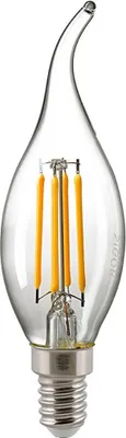 Produktbild von SIGOR 4,5W Kerze Filament Windstoß klar E14 470lm 2700K dimmbar LED Lampe CF35