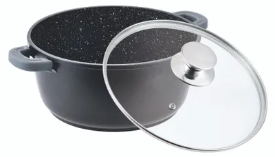 Immagine prodotto di Padella antiaderente in Vetroceramica, diametro 24 cm, colore nero - capacità 4,8 litri, adatta per piani cottura a induzione