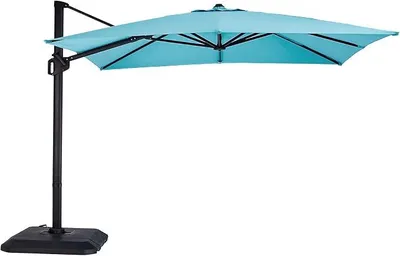 Imagen del producto de Sombrilla para pérgola, 300x300 cm, sombrilla con manivela, parasol para jardín con inclinación, doble protección UV 50+, giratorio 360°, gran parasol para terrazas, toldo para jardines, terrazas, cafeterías y balcones