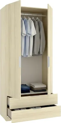 Produktbild von Montclare - Kleiderschrank 2 Türen, 51x204h cm Braun, Garderobe