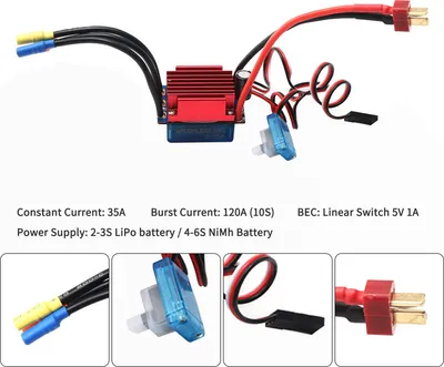 Obrázok produktu pre S2838 3600KV bezkartáčový motor s 35A bezkartáčovým ESC náhradou pre 1/14 1/16 HSP Traxxas WLtoys RC Car Truck