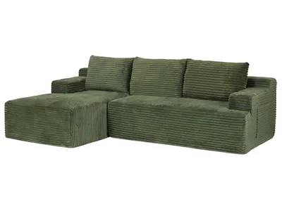 Produktbild von GLP 238 cm Modulares Sofa, Ecksofa mit Recamiere links 4-Sitzer mit breiten Armlehnen, Seitliche Staufächer, L-förm Couch mit Tiefer Sitzfläche, Cords