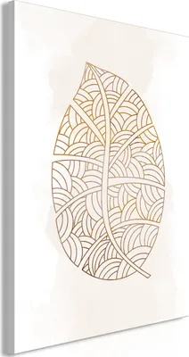 Produktbild von Italienischer Leinwand Leinwandbild - Intricate Nature (1 Part) Vertical 40x60 cm Blätter b-A-0579-b-a