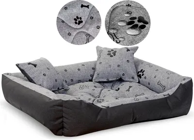 Obrázok produktu pre Pelech pre psov 115x95 cm vodotesný kosť čierna