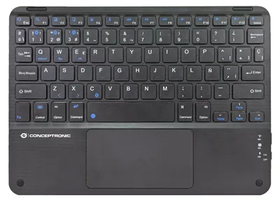 Produktbild von CONCEPTRONIC Wireless Tastatur, Layout spanisch 10" schwarz