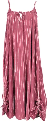Produktbild von Batik Maxikleid, Boho Strandkleid, Luftiges Hängerchen, 7/8 Sommerkleid - Altrot, Damen, Viskose, Kleider