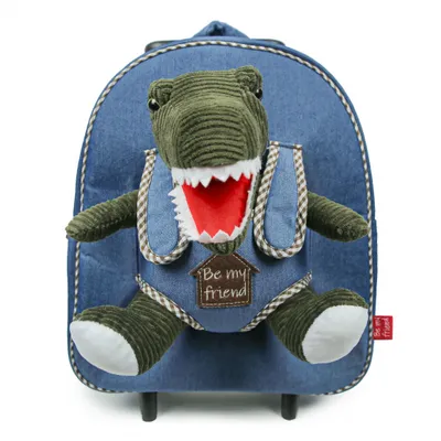 Zdjęcie produktu dla Wózek dziecięcy Perletti + wyjmowany pluszowy dinozaur 38x28x11 cm