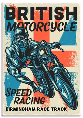 Produktbild von ARTland Leinwandbild Motorrad Birmingham Größe: 50x70 cm