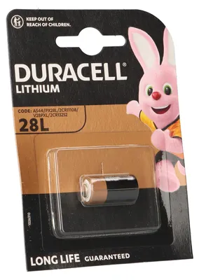 Zdjęcie produktu dla Duracell Photo 28L, tlenek niklu (NiOx), cylindryczny, 6 V, 84 mm, 14 mm, 119 mm