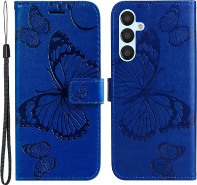 Produktbild von Samsung Galaxy A54 Hülle - Coverup Schmetterlinge Klapphülle - Blau