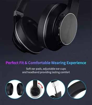 Productafbeelding van DrPhone ANC-E11 Koptelefoon - Noise Cancelling, Bluetooth 5.0, AptX, Zwart –
