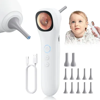 Produktbild von Ohrenschmalz Entferner,Otoskop mit 1,21" Bildschirm, 1080P Ohrkamera mit 4 LED, Ohrreiniger Kamera für Erwachsene, Kinder & Haustiere, Foto & Video