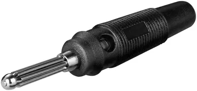 Produktbild von Goobay Bananen-Stecker, mit 4,0-mm-Querloch, trittfest, schwarz