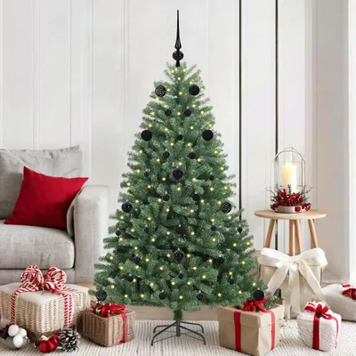 Image de Maison Exclusive - Sapin de Noël artificiel pliable, vert, 150 cm