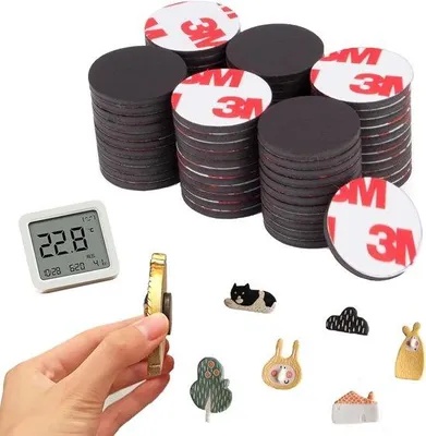 Image de Aimants autocollants puissants pour de multiples applications - 26 pièces