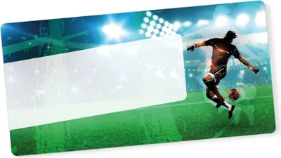 Produktbild von itenga 40x Buchetiketten Fußball 9x4,5cm Namensetiketten Heftetiketten Schuletiketten