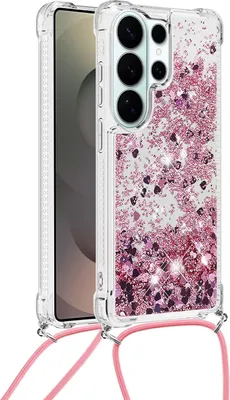 Produktbild von Samsung Galaxy S26 Ultra Hülle - Coverup Liquid Glitzer Back Cover mit Handykette - Roségold