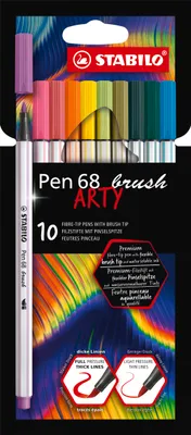 Obrázek produktu pro STABILO Prémiový fix s kartáčovým hrotem pro proměnlivou tloušťku čáry – Pen 68 brush –…