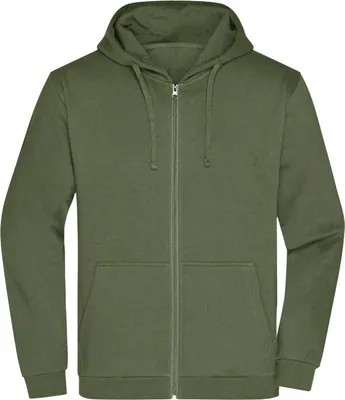 Produktbild von Klassische Sweatjacke mit Kapuze olive, Gr. XL