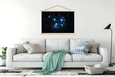 Produktbild von MuchoWow® Textilposter Das Tierkreiszeichen Stier 120x80 cm mit holzfarbenen Rahmen - Aufhängeset