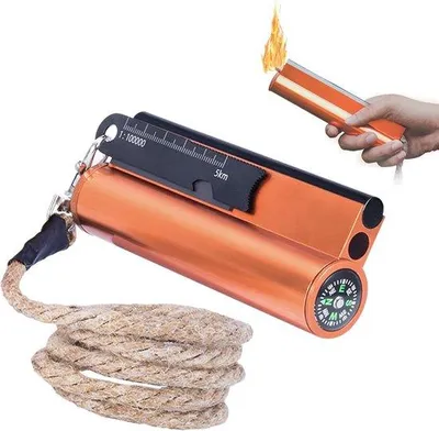 Productafbeelding van 7-in-1 Survivalset - Multifunctionele Vuurstarter voor Outdoor Avonturen