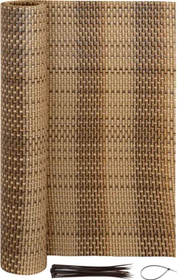 Produktbild von Jardinion Sichtschutzmatte Rattan Optik 0,90 x 3m Hellbraun Sichtschutz, geeignet als Terrassen, - Gartenzaun und Balkon Sichtschutz, inkl. Kabelbinder
