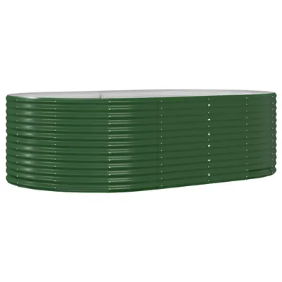Immagine prodotto di vidaXL Letto rialzato verde 212x140x68 cm Acciaio verniciato a polvere