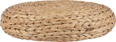 Produktbild von BELIANI Puf přírodní z vodního hyacintu 40 x 40 x 10 cm kulatý moderní taburet boho styl