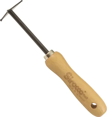 Produktbild von Triangelfugenkratzer, mit Buchengriff (14cm)