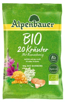 Produktbild Alpenbauer Bio 20 Kräuter Bonbons mit Honiggeschmack 90g