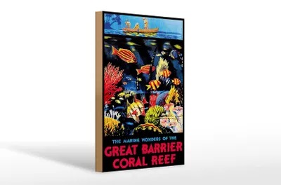 Produktbild von Holzschild Spruch 20x30cm creat barrier coral reef