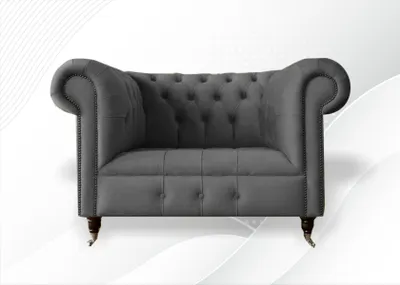 Immagine prodotto di Poltrona Chesterfield Design Divano Tappezzeria Tessile Divani a un posto