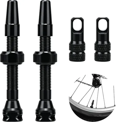 Productafbeelding van Tubeless ventielen Presta - 2 stuks - 44 en 60 mm - Met kerngereedschap