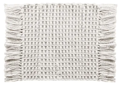 Produktbild von Heckettlane Off-White Badematte - Madras 60x60 cm - Hergestellt aus 60% Polyester 40% Baumwolle