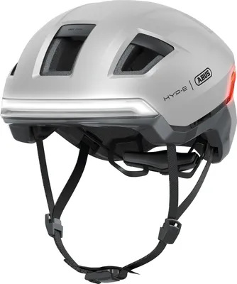 Zdjęcie produktu dla Kask rowerowy ABUS HYP-E - kask z przednim światłem, tylnym światłem i kierunkowskazem - nadaje się również do jazdy na rowerach elektrycznych i pedelekach S - dla nastolatków i dorosłych - iber, rozmiar L (57-61 cm)