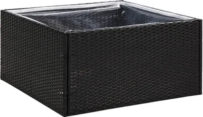 Immagine prodotto di vidaXL Fioriera nera 80x80x40 cm Poly Rattan