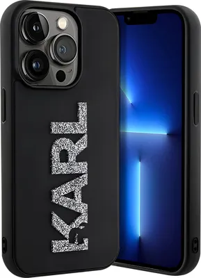 Produktbild von Karl Lagerfeld 3D Gummi Glitter Logo Hülle Für Iphone 15 Pro Max - Czarne