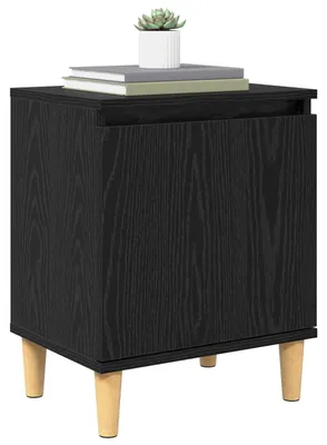 Image de vidaXL Table de nuit noir imitation chêne 40 x 30 x 50 cm Bois composite