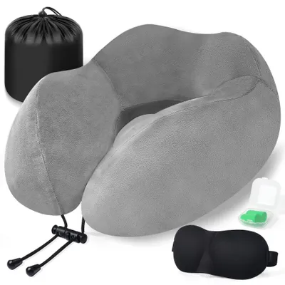 Produktbild von Reisekissen mit Memory-Schaum und Schlafmaske