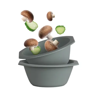Produktbild von Schüssel Grün Ø15,5 cm 2er-Pack – BPA-freie Kunststoff Mehrwegschüssel, stapelbar, spülmaschinengeeignet, für Küche und Camping