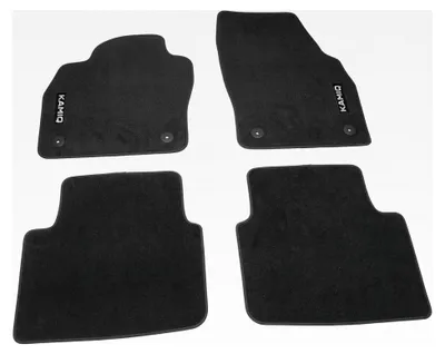 Produktbild von Textilfußmatten Standard Velours 4X, schwarz, mit KAMIQ Schriftzug