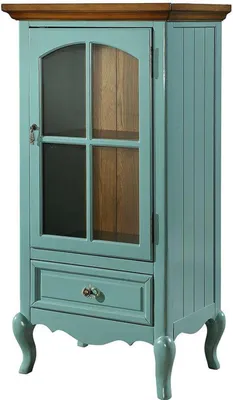 Image de Vitrine classique armoire salon vitrines vitrines américaines meubles verts