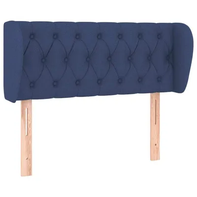 Produktbild von vidaXL Kopfteil mit Ohren Blau 93x23x78/88 cm Stoff