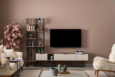 Immagine prodotto di Parete attrezzata soggiorno mobili porta tv libreria 240cm pensili in legno