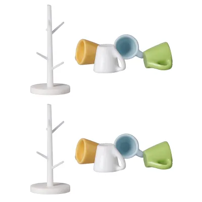 Produktbild von Puppenhaus Tassenhalter und Tasse,Puppenhaus Mini Mode Tassenhalter mit Tasse,Puppenhaus Miniatur Wassertasse und Tassenhalter,Puppenhaus Möbel Dekoration mit Tasse,Candy Farbe Puppenhaus Miniatur Tasse,Puppenhaus Wohnmöbel Zubehör