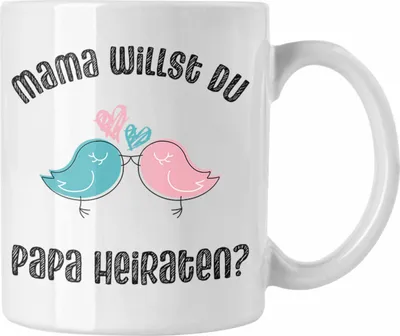 Produktbild von Trendation - Heiratsantrag Idee Überraschung Mann Frau Heiratsantragsgeschenk Gechenke Tasse Verlobung Heiraten Kinder Lustig (Weiß)