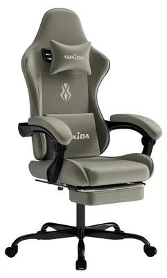 Obrázek produktu pro Herní židle, ergonomický design, výškově nastavitelná, ZELENÁ