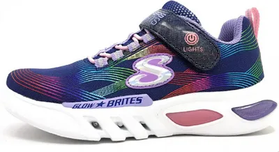 Produktbild von Skechers Glow Brites Mädchen Laufschuh in Blau, Größe 27