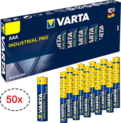 Produktbild von 50x VARTA Industrial PRO Micro AAA LR03 LR 03 1.5V Batterien Alkaline Batterie