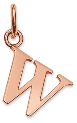 Produktbild von Thomas Sabo PE610-415-12 Ketten-Anhänger Buchstabe W Silber Rosé Vergoldet